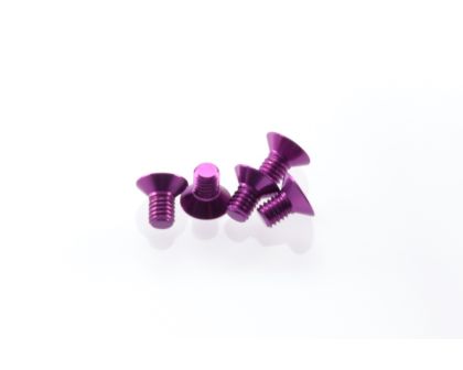 Hiro Seiko Senkkopfschrauben Alu 3x5mm purple