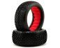 Preview: AKA Buggy Reifen 1:8 I-Beam Medium Long Wear mit roten Einlagen AKA14001ZR