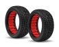 Preview: AKA Buggy Reifen 1:8 Component 2AB Soft Longwear mit roten Einlagen 10 Pack