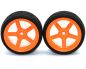 Preview: HRC Racing Reifen 1/10 Touring montiert 5-Spoke Orange Felgen 12mm Hex HRC Street-V II HRC61021OR