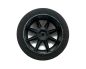 Preview: HRC Moosgummi Reifen 1/10 montiert auf schwarz Felgen 26mm 40 Shore