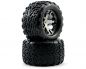 Mobile Preview: Traxxas Reifen verklebt auf schwarzer Chrom Felge 12mm TRX3668A