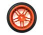Preview: Traxxas Reifen auf Felgen verklebt Split Spoke Felge orange hinten