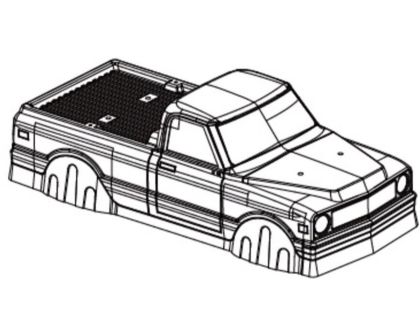Absima Pickup Karpsserie unlackiert für Micro Crawler 1:18 AB-1010052