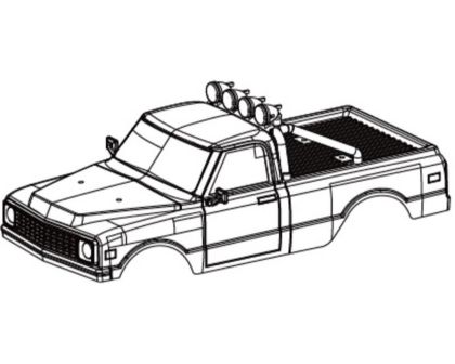 Absima Pickup Karpsserie schwarz für Micro Crawler 1:18