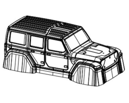 Absima Jeep Karosserie unlackiert für Micro Crawler 1:18