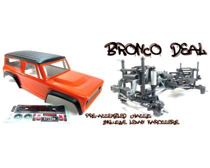 Absima Crawler CR3.4 4WD Pre-assembled Chassis inkl. Bronco Style Body Orange AB-12014-Orange