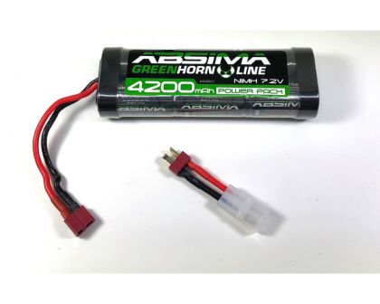 Absima Greenhorn NiMH Stick Pack 7.2V 4200 T-Plug und Tamiya Adapter