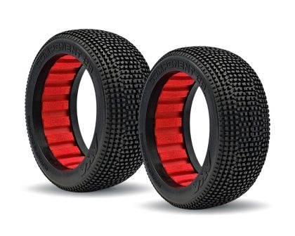AKA Buggy Reifen 1:8 Component 2AB Soft Longwear mit roten Einlagen 10 Pack
