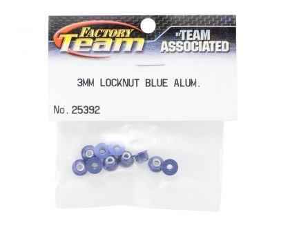 Team Associated Alu Stopmutter M3 mit Flansch blau