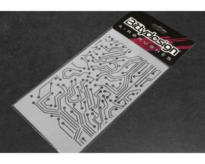Bittydesign Vinyl Stencil Electronic Circuit