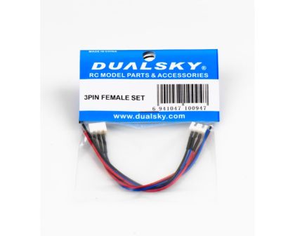 DUALSKY Kabel mit 3 Pin Buchse 2 Stk DUA40094