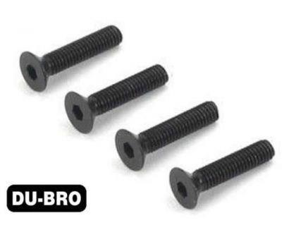 DU-BRO Screws 3.0mm x 10 Flat-Head Socket Screws 4 pcs per package DUB2287