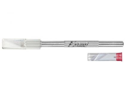 Excel Tools Werkzeug Messer K1 Light Duty Rundaluminium mit Schutzkappe und 5 verschiedenen Klingen