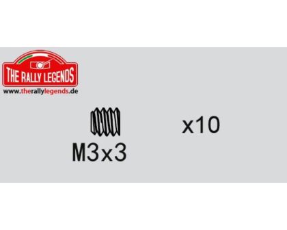 Rally Legends Madenschrauben M3 x 3mm