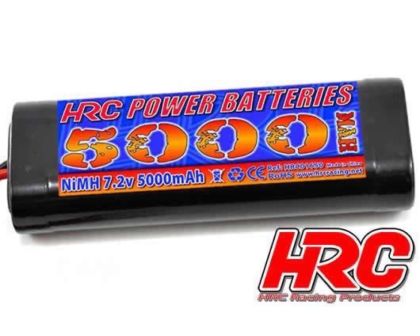 HRC Racing Akku 6 Zellen HRC Power Batteries 5000 NiMH 7.2V 5000mAh Stick Ultra T Deans Kompatible Stecker HRC01650D