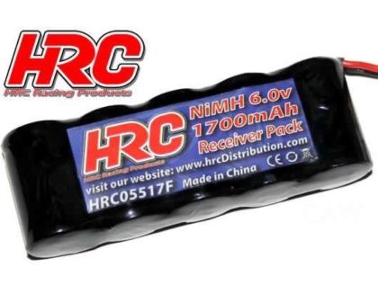 HRC Racing Akku 5 Zellen HRC 1700 Empfänger Akku NiMH 6V 1700mAh flach BEC Stecker