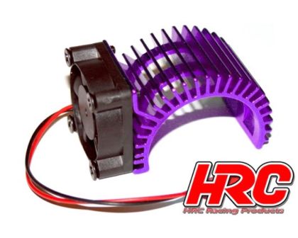 HRC Racing Motorkühlkörper SIDE mit Brushless Lüfter 5-9 VDC 540 Motor Purple HRC5834PU