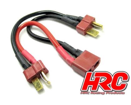 HRC Racing Adapter für 2 Akkus in Serie 14AWG Kabel Ultra T Deans Kompatible Stecker