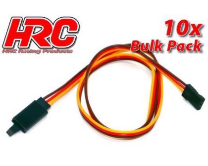 HRC Racing Servo Verlängerungs Kabel mit Clip Männchen/Weibchen JR typ 50cm Länge BULK 10 Stk.