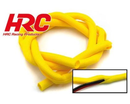HRC Racing Kabel Gewebeschutzschlauch WRAP Super Soft gelb 6mm für Servokabel 1m HRC9501SCY