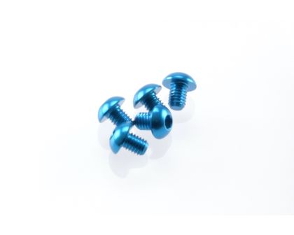Hiro Seiko Alloy Hex Socket Button Head Screw M3x4 T-Blue