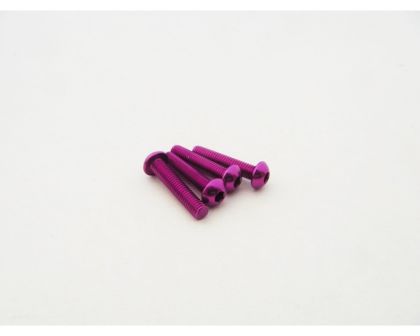 Hiro Seiko Rundkopfschrauben Alu 3x18mm purple