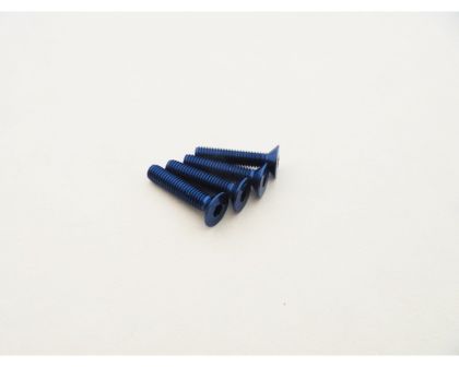 Hiro Seiko Senkkopfschrauben Alu 3x18mm Yokomo blau