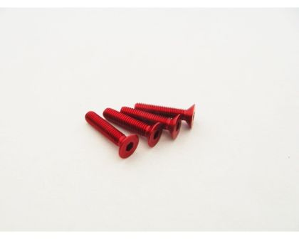 Hiro Seiko Senkkopfschrauben Alu 3x18mm rot