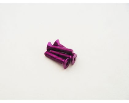 Hiro Seiko Senkkopfschrauben Alu 3x18mm purple