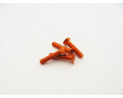 Hiro Seiko Senkkopfschrauben Alu 3x20mm orange HS-48772
