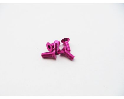 Hiro Seiko Senkkopfschrauben Alu 3x15mm pink