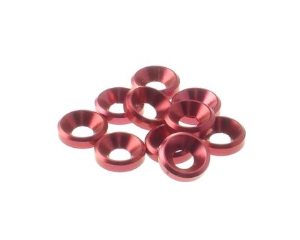 Hiro Seiko 4mm Alloy Countersunk Washer Red HS-69258