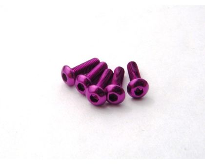 Hiro Seiko Alloy Hex Socket Button Head Screw M3x6 Purple