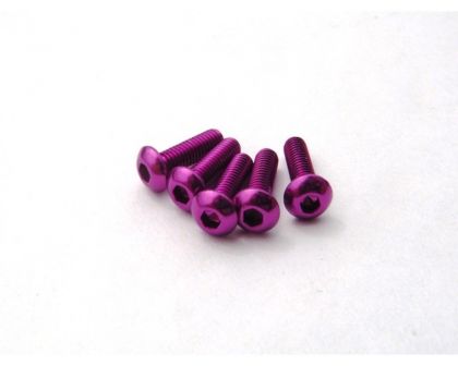 Hiro Seiko Alloy Hex Socket Button Head Screw M3x8 Purple