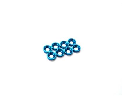 Hiro Seiko 3mm Alloy Countersunk Washer S-Size T-Blue HS-69879