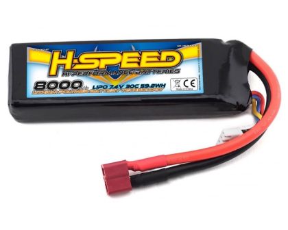 H-SPEED LiPo Akku 8000mAh 7.4V 30C mit Traxxas Adapter