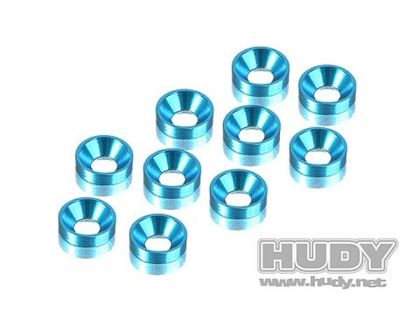 HUDY Alu Unterlegscheibe M3 für Senkkopfschrauben blau HUD296510-B