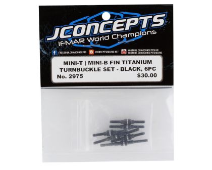 JConcepts Fin Titan Spurstangen Set schwarz für Mini-T 2.0 Mini-B
