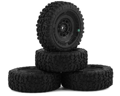 JConcepts Landmines 1.0 Reifen grün auf Hazar Felgen für SCX24 JCO4022-3294