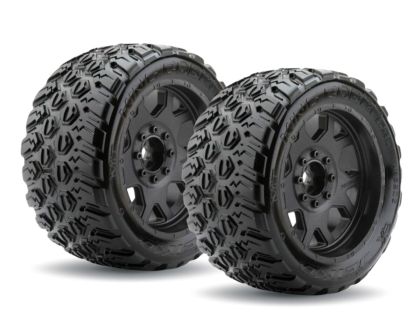 Jetko King Cobra Belted Extreme Reifen auf schwarzen Felgen für X-Maxx JK5802CBXMAXX