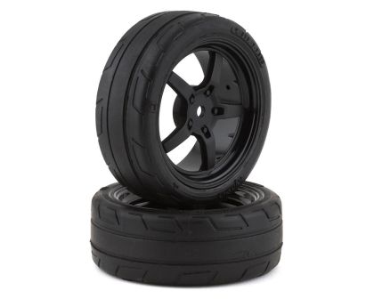Kyosho Reifen Drift FZ02 mit 5-Spoke Felge schwarz