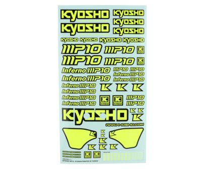 Kyosho Dekorbogen Kyosho Inferno MP10 gelb