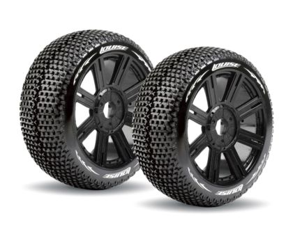 LOUISE B-Turbo Reifen soft auf Felge schwarz Buggy 1:8
