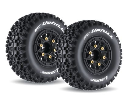 LOUISE SC Uphill Reifen soft auf Felge schwarz mit tauschbare Radmitnehmer LOUT3223SB