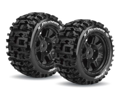 LOUISE X-PIONEER Sport-Reifen auf schwarz Felge für Arrma Karton 8S