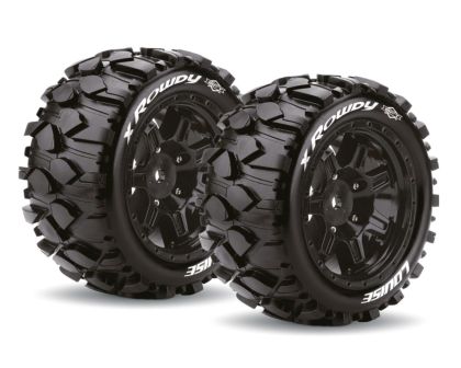 LOUISE X-ROWDY Sport Reifen auf schwarz Felge für Arrma Karton 8S