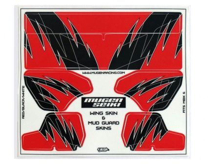Mugen Seiki WING und MUD GUARD SKIN MBX6 RED/BLACK MUGE1022-16