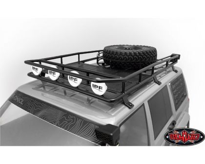 RC4WD Krabs Roof Rack Spare Tire Mount for Axial SCX10 II XJ Bl