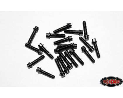 RC4WD Miniature Scale Hex Bolts M2 x 8mm Black RC4ZS0376